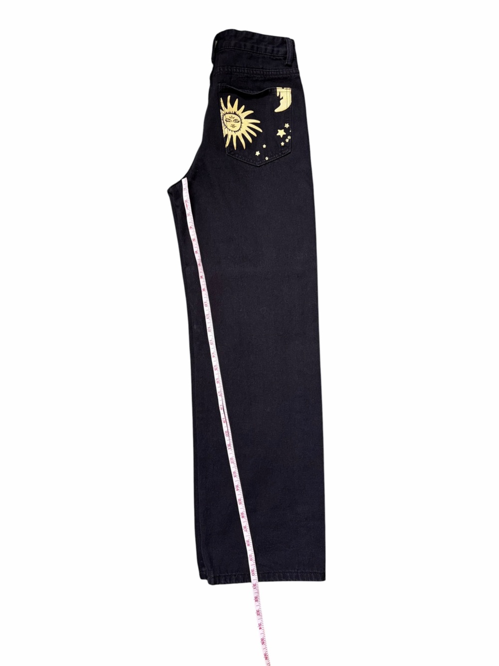 Whimsgoth Celestial Black Sun and Moon Jeans - Picture 9 of 10